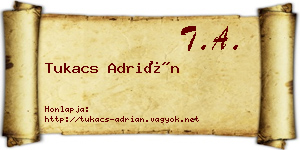 Tukacs Adrián névjegykártya